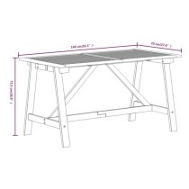 Corbin Medium Acacia Wood 7 Piece Garden Dining Set In Natural