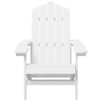 Clover White HDPE Garden Seating Chairs With Table In Pair