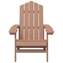 Clover Brown HDPE Garden Seating Chairs With Table In Pair