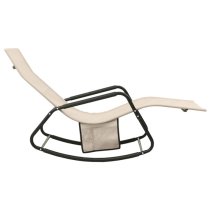 Bella Steel Sun Lounger In Black With Cream Textilene Seat