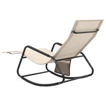 Bella Steel Sun Lounger In Black With Cream Textilene Seat