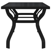 Dove Glass Top Garden Dining Table Large In Black