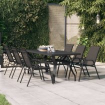 Dove Glass Top Garden Dining Table Large In Black