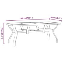 Dove Glass Top Garden Dining Table Large In Black