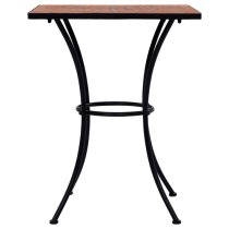 Gino Ceramic Tile Top Bistro Set Square In Terracotta