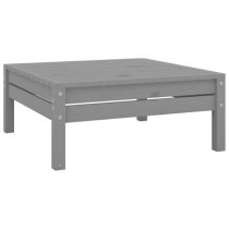 Fico Solid Pinewood 3 Piece Garden Lounge Set In Grey