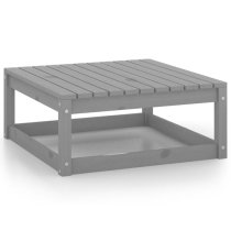 Abby Solid Pinewood 3 Piece Garden Lounge Set In Grey