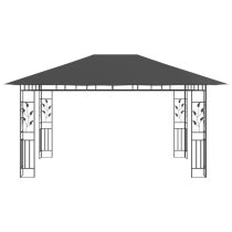 Marcel 4m x 3m Gazebo In Anthracite With Net And LED Lights