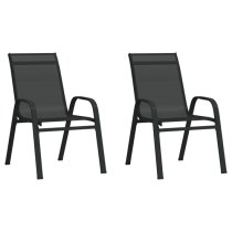 Okanogan Glass And Steel 3 Piece Bistro Set In Black