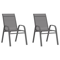 Okanogan Glass And Steel 3 Piece Bistro Set In Grey