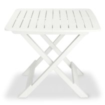 Kinston Plastic 3 Piece Folding Bistro Set In White