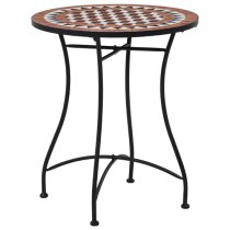 Lucca Ceramic Tile 3 Piece Mosaic Bistro Set In Terracotta