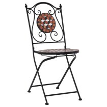 Lucca Ceramic Tile 3 Piece Mosaic Bistro Set In Terracotta