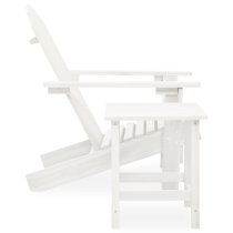 Adrius Solid Fir Wood Garden Chair With Table In White