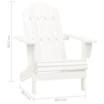 Adrius Solid Fir Wood Garden Chair With Table In White