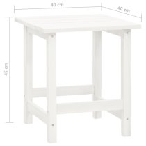 Adrius Solid Fir Wood Garden Chair With Table In White