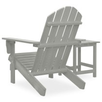 Adrius Solid Fir Wood Garden Chair With Table In Grey