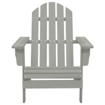 Adrius Solid Fir Wood Garden Chair With Table In Grey