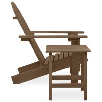 Adrius Solid Fir Wood Garden Chair With Table In Brown