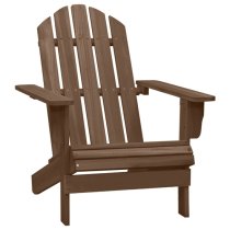 Adrius Solid Fir Wood Garden Chair With Table In Brown