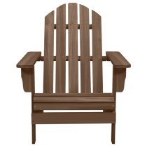 Adrius Solid Fir Wood Garden Chair With Table In Brown