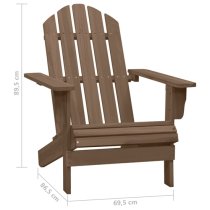 Adrius Solid Fir Wood Garden Chair With Table In Brown