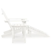 Adrius Garden Chair With Ottoman And Table In White