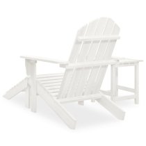 Adrius Garden Chair With Ottoman And Table In White