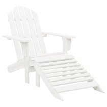 Adrius Garden Chair With Ottoman And Table In White