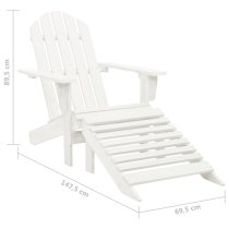 Adrius Garden Chair With Ottoman And Table In White