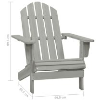 Adrius Garden Chair With Ottoman And Table In Grey