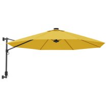 Fredrica Wall-Mounted Fabric Parasol In Yellow