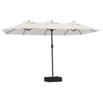 Fremont Double-Head Fabric Parasol In Sand White