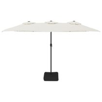 Fremont Double-Head Fabric Parasol In Sand White