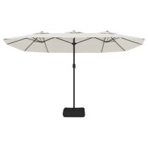 Fremont Double-Head Fabric Parasol In Sand White