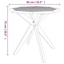 Galatia Solid Wood 5 Piece Round Garden Dining Set In Acacia