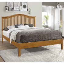 Canika Wooden King Size Bed In Honey Oak