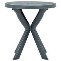 Turlock Round Plastic Bistro Table In Green