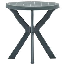 Turlock Round Plastic Bistro Table In Green