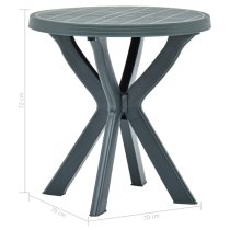 Turlock Round Plastic Bistro Table In Green