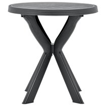 Turlock Round Plastic Bistro Table In Anthracite