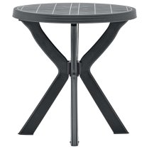 Turlock Round Plastic Bistro Table In Anthracite