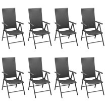 Sarnia Large Aluminium 9 Piece Garden Dining Set In Black