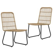 Laredo Small Rattan And Glass 3 Piece Dining Set In Oak Black