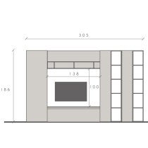 Nalani Wooden Entertainment Unit In Lava And Mercure