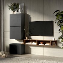 Beril Wooden Entertainment Unit In Lava And Mercure