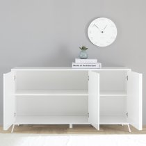 Cappy High Gloss Sideboard With 3 Doors In White