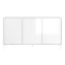 Cappy High Gloss Sideboard With 3 Doors In White