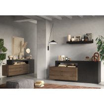 Fiora Sideboard With 2 Doors 3 Drawers In Lava And Mercure