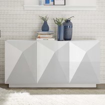 Lexis High Gloss Sideboard With 3 Doors In White